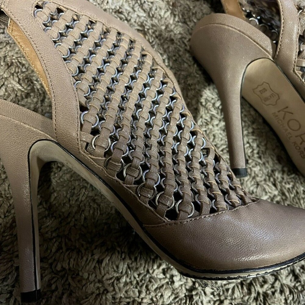 Michael Kors Chains Open Toe Bootie Size 8.5